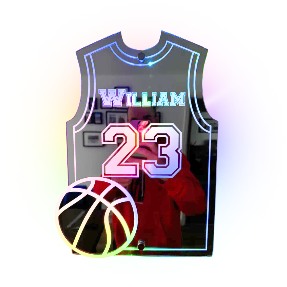 Football/Basketball Mirror with Own Name and Number