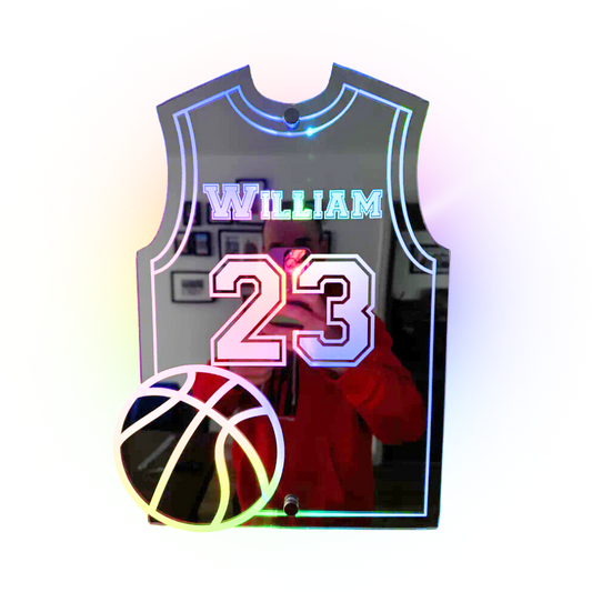 Football/Basketball Mirror with Own Name and Number