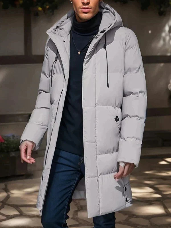 Lorenzo – Elegant Long Padded Coat for Men