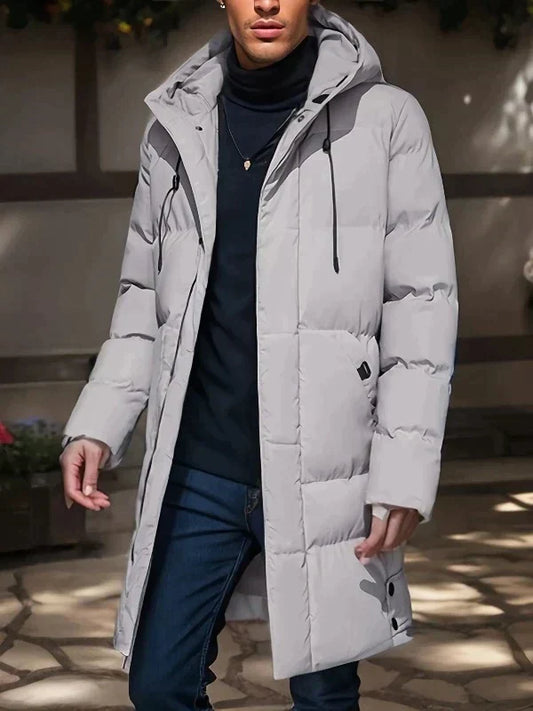 Lorenzo – Elegant Long Padded Coat for Men