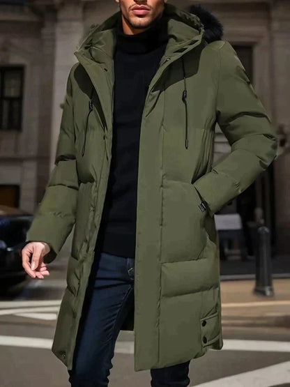 Lorenzo – Elegant Long Padded Coat for Men