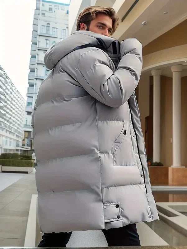 Lorenzo – Elegant Long Padded Coat for Men