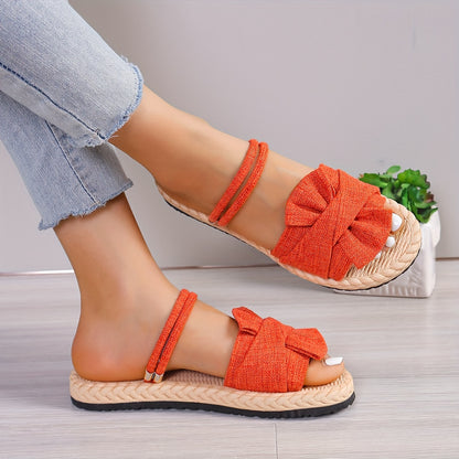 Women's Sandals With Solid Color, Comfortable And Lightweight, Suitable For Two Ways Of Wearing On Holiday, Perfect For Summer Beach Walks.