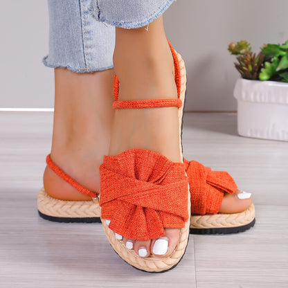 Women's Sandals With Solid Color, Comfortable And Lightweight, Suitable For Two Ways Of Wearing On Holiday, Perfect For Summer Beach Walks.