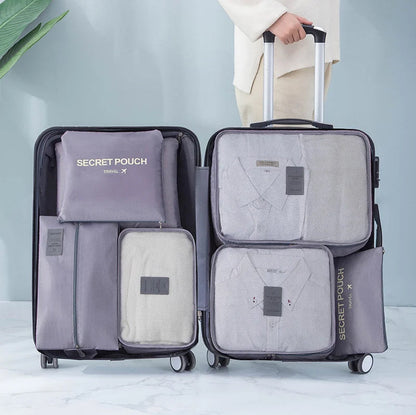 Always Stay Organized On The Road With Our 7-Piece Travel Bag Set!