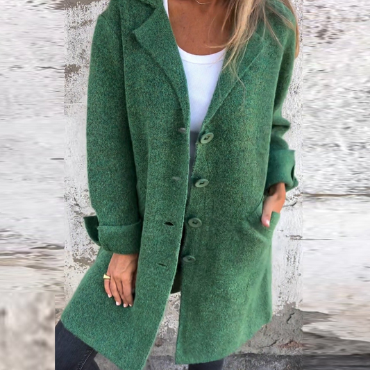 Long wool button vest