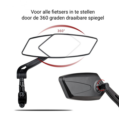 SafeView Fietsspiegel - Zicht op verkeer van achter