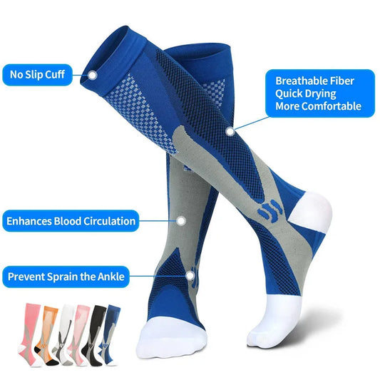 Varicose Vein Socks Compression Stockings Nurse Sports Cycling Socks For Diabetics Running Gift For Men Diabetes Nature Walking 