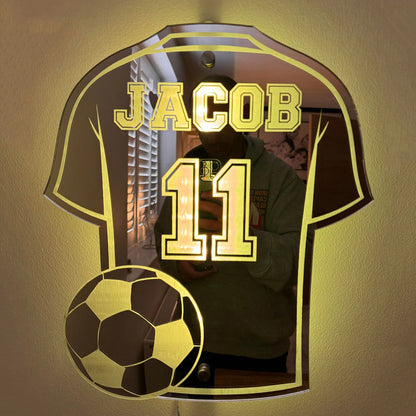 Football/Basketball Mirror with Own Name and Number