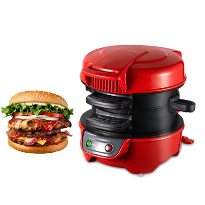 Hamburger Press Hamburger Patty Maker Non-Stick Multifunctional Hamburger Omelet Steak Breakfast Sandwich Machine Eu Plug Durable 