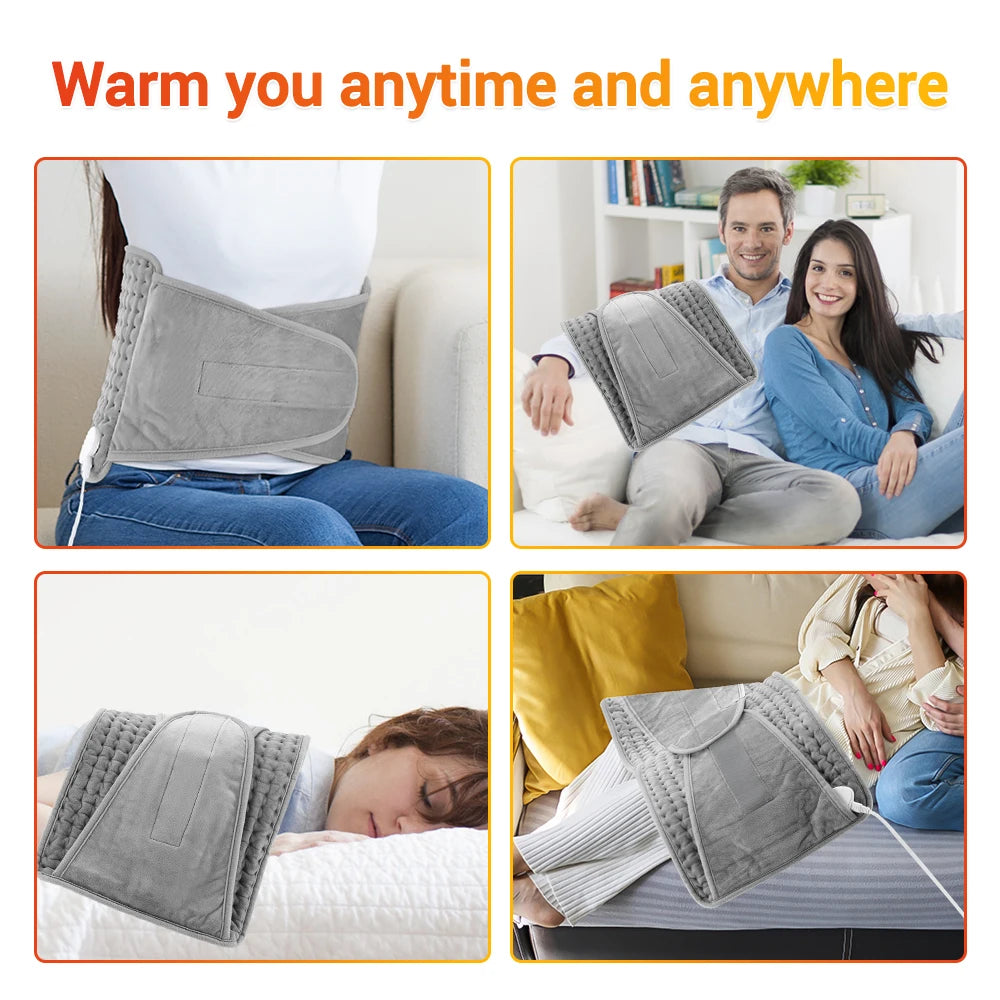 Electric Heating Pad Warm Physiotherapy Thermal Blanket Office Home Temperature Control Waist Belt Warm Up Back Hand Leg Abdomen 