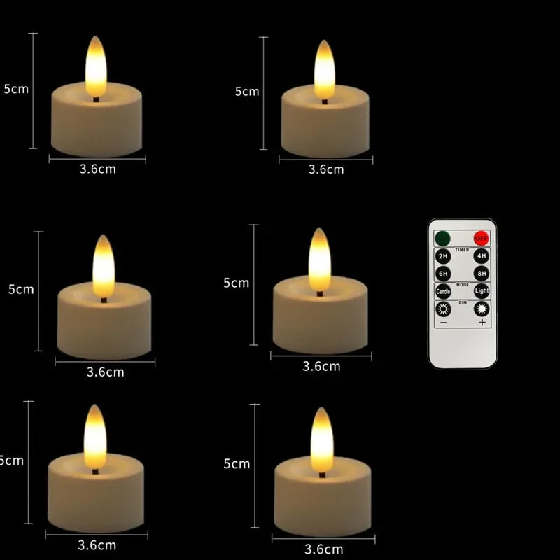 Led Flameless Flickering Battery Operated Tea Lights Candles with Remote Votive Candles Valentine's Day Wedding Christmas Decor 