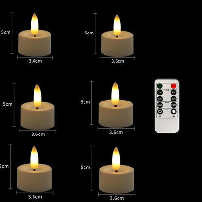 Led Flameless Flickering Battery Operated Tea Lights Candles with Remote Votive Candles Valentine's Day Wedding Christmas Decor 