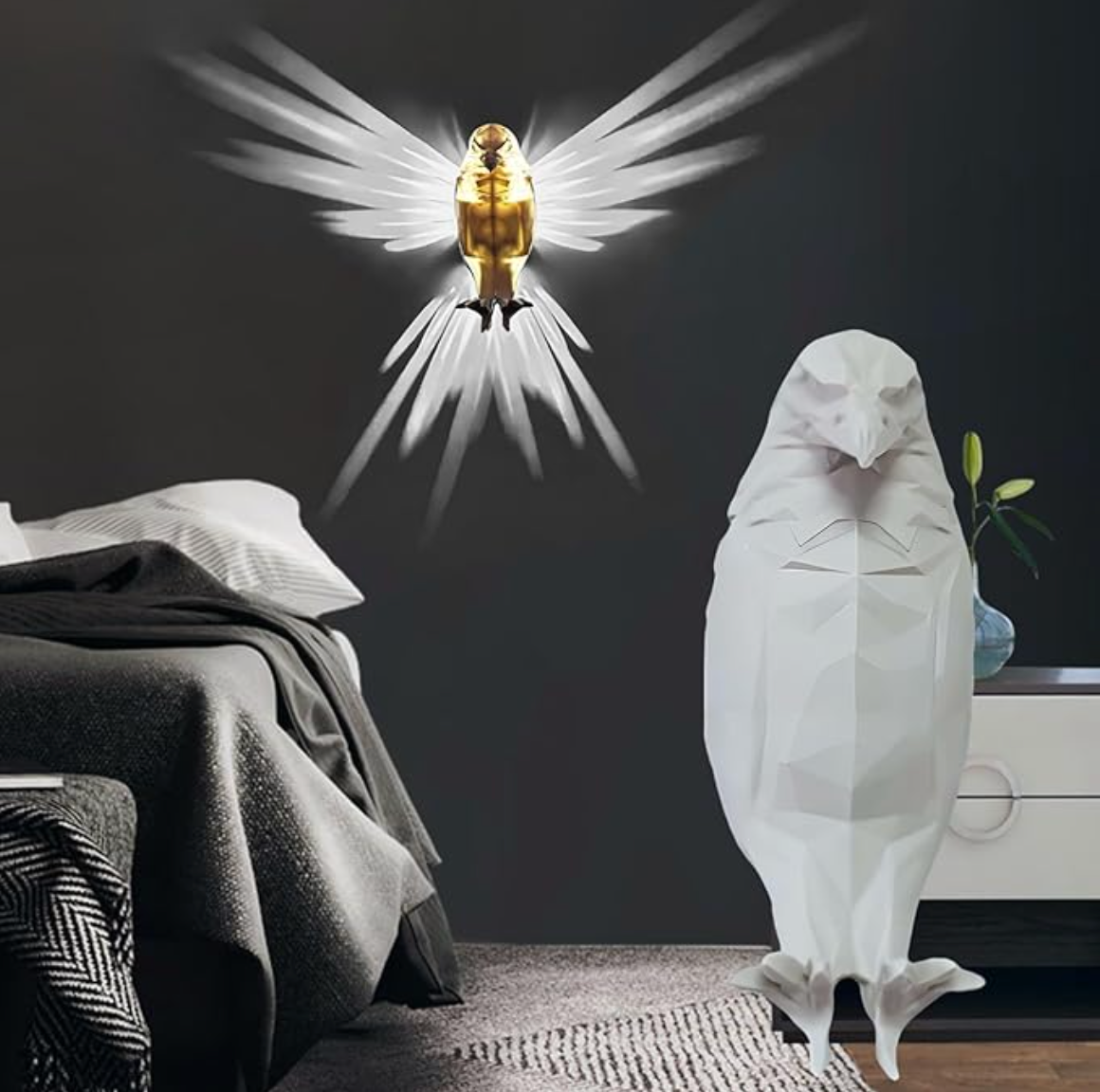 3D Vogel Wandlamp