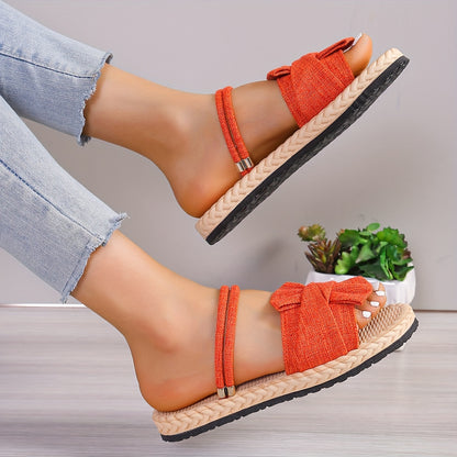 Women's Sandals With Solid Color, Comfortable And Lightweight, Suitable For Two Ways Of Wearing On Holiday, Perfect For Summer Beach Walks.