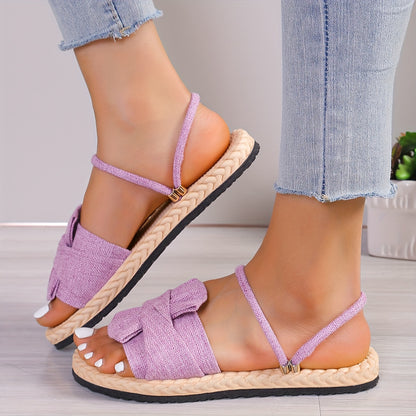 Women's Sandals With Solid Color, Comfortable And Lightweight, Suitable For Two Ways Of Wearing On Holiday, Perfect For Summer Beach Walks.