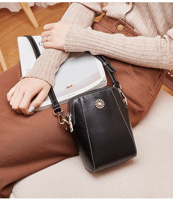 Retro Crossbody Leather Bag™ | Stijlvolle schoudertas