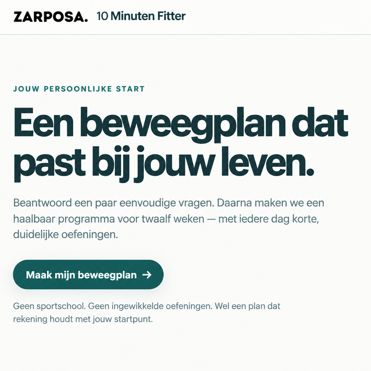 10 Minuten Fitter – geen Sportschool, geen abonnement, gewoon thuis