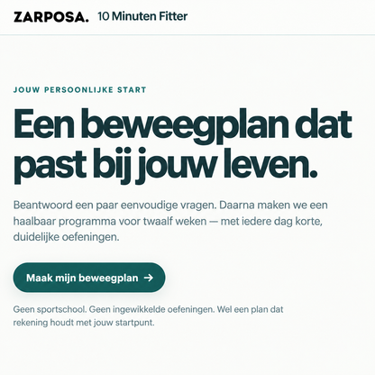 10 Minuten Fitter – geen Sportschool, geen abonnement, gewoon thuis