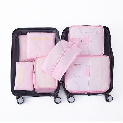 Always Stay Organized On The Road With Our 7-Piece Travel Bag Set!